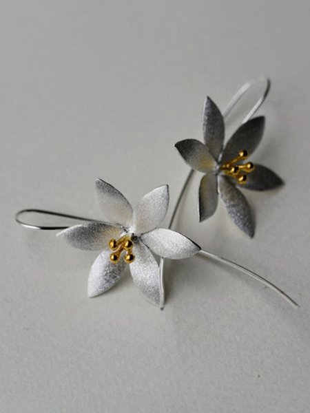 

Simple Lotus Earrings, As picture, Earrings
