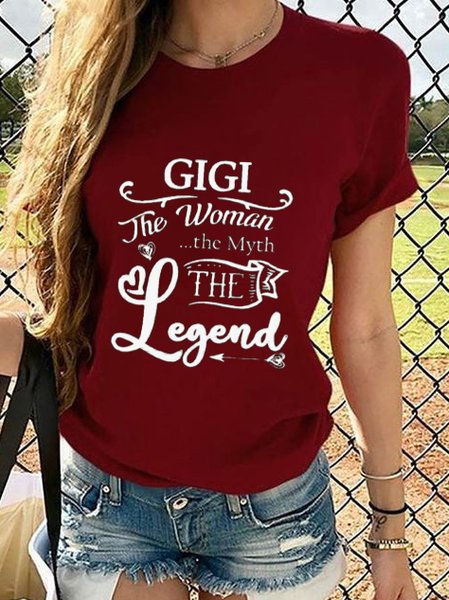 

Casual Gigi The Women The Myth the Legend Shirts & Tops, Red, Tees & T-shirts