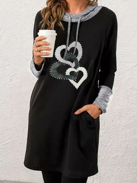 

Loosen Geometric Dresses（accessory not included）, Black, Mini Dresses