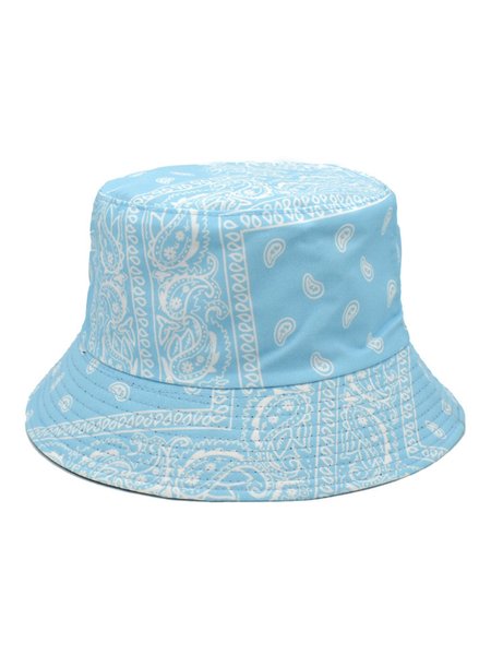 

Cotton Cashew Print Bucket Hat, Lightblue, Hats