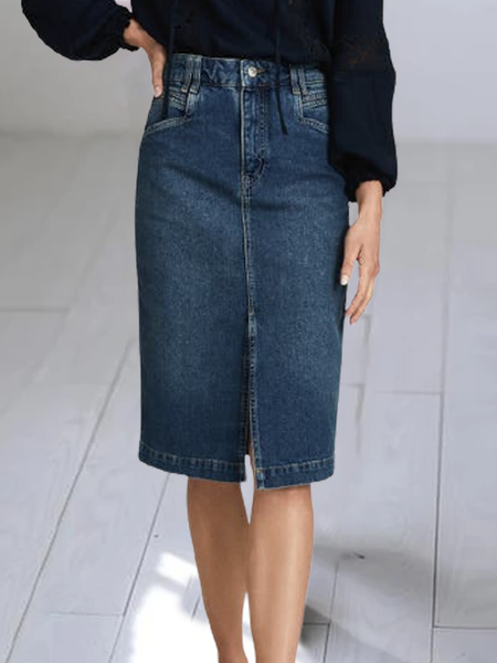 

Denim Casual Denim skirt, Blue, Skirts