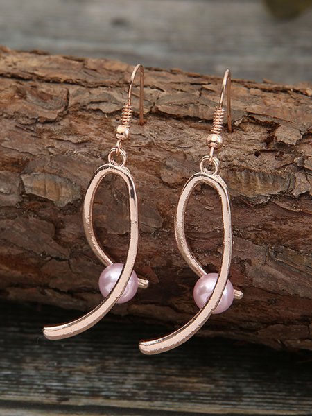 Alloy Pearl Earrings, Golden, Earrings