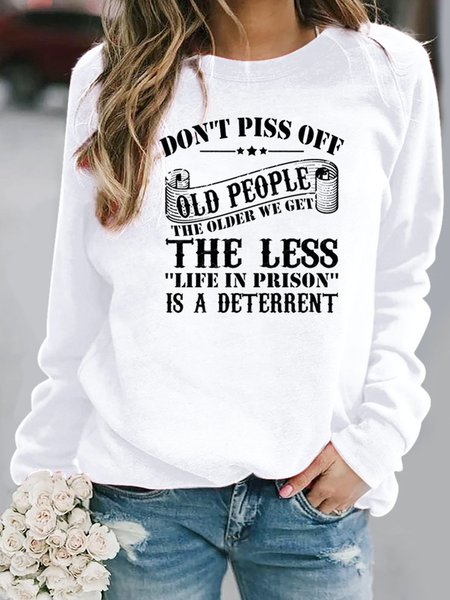 

Casual Loosen Cotton Blends Sweatshirt, White, Hoodies & Sweatshirts