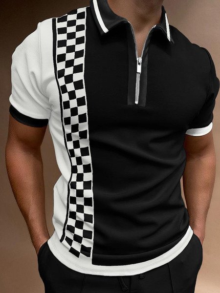 

Black Bishops lines Joining Together Of POLO Shirt, As picture, Polos