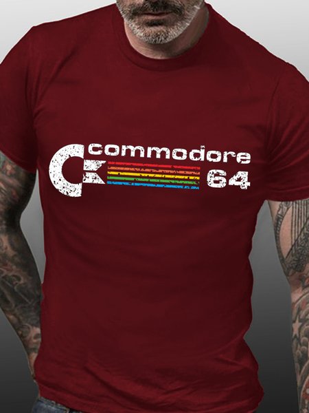 

Commodore 64 Retro Men's T-shirt, Red, T-shirts
