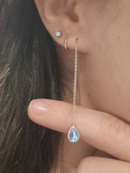 

Moonstone Drop Earrings, As picture, Earrings