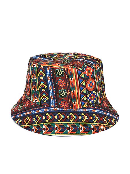 

Cotton Abstract Print Bucket Hat, 2#, Hats