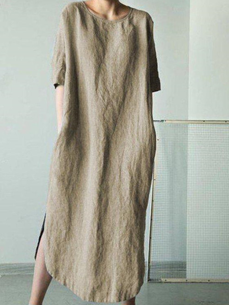 Girocollo Abito, Cachi, Maxi Dresses