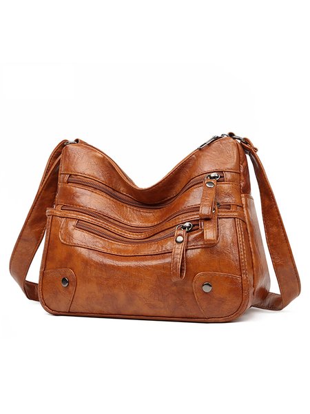 Personalized Retro Zipper Messenger Bag, As picture, Crossbody Bags
