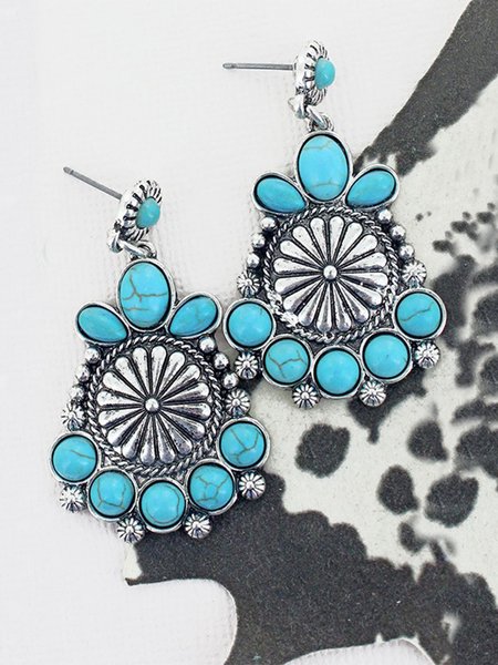 

Vintage Turquoise Earrings, As picture, Earrings