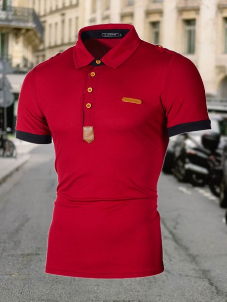 

Men's Logo Slim Short Sleeve POLO Shirt, Wine red, polo
