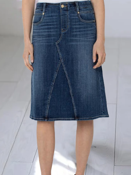 

Plain Simple Loosen Skirts, Blue, Skirts