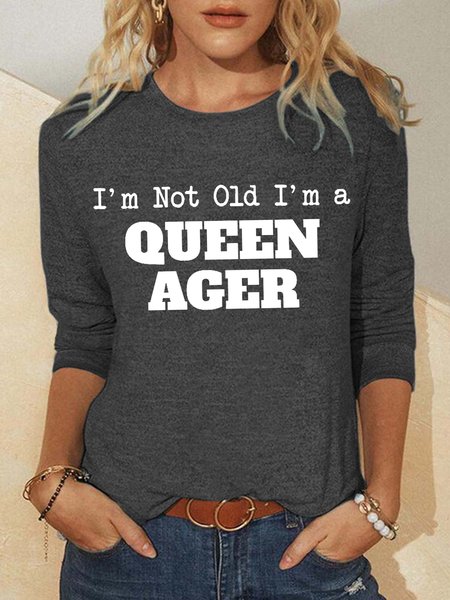 I'm Not Old I'm a Queen-ager Women's Sweatshirts, Gray, Hoodies&Sweatshirts