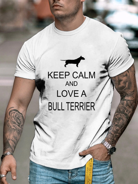 

Keep Calm, Take Good Care Of Bulldog letters Slogan T-Shirts, White, T-Shirts