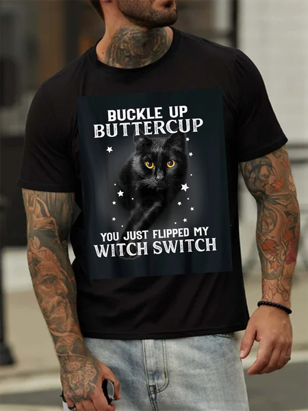 

The Witch Culture Magic Black Cat T-Shirt, Men's t-shirts