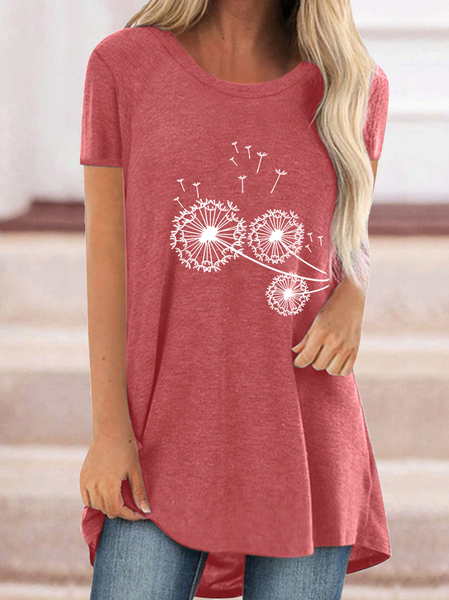 

Plants Casual T-shirt, Pink, T-Shirts