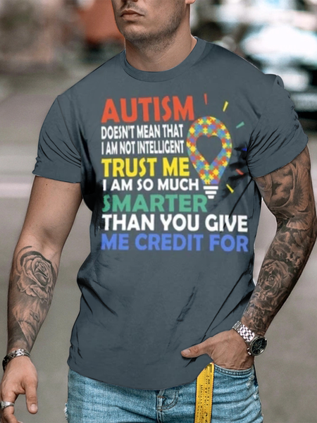 

Love Slogan T-Shirts With Autism, As picture, Polos