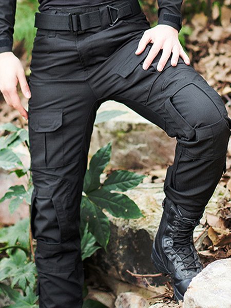

Men‘s Cotton Blends Men's Casual Pants, Black, Pants