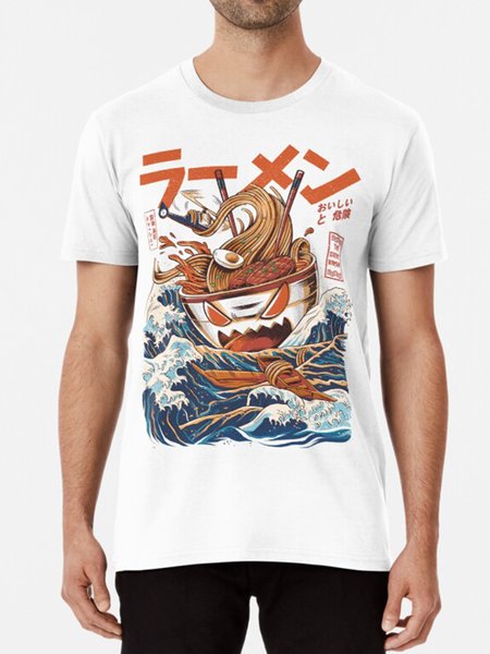 

Ukiyo-e Surf And Sun-face Short-sleeved T-shirt, White, Men's t-shirts