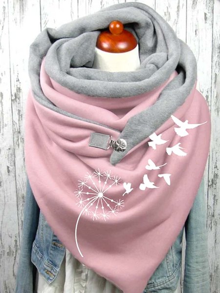 

Women's Dandelion And Butterfly Print Scarf, Pink, Scarfs