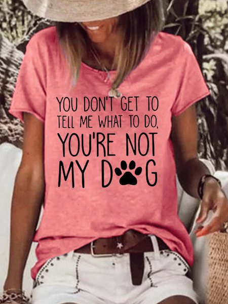 

Dog Lover Funny Letter T-shirt, Red, T-shirts