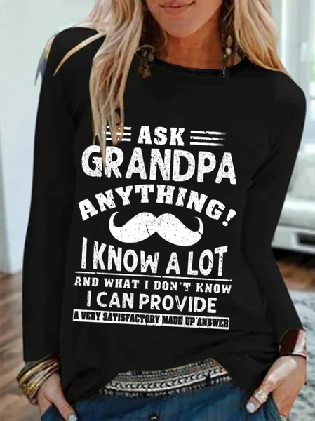 

Ask Grandpa Anything T-shirt, Black, T-Shirts