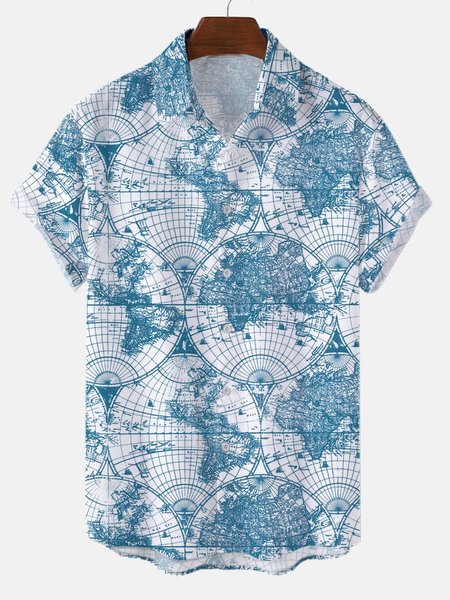 

Atlas Short Sleeve Casual Shirts & Tops, Blue, Shirts