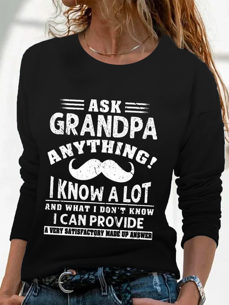 

Ask Grandpa Anything T-shirt, Black, T-Shirts