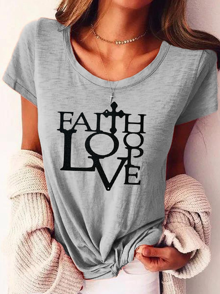 

Crew Neck Casual Regular Fit Shirts & Tops, Gray, Tees & T-shirts