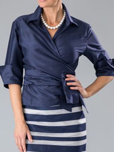 

Work Solid Regular Fit Shirt, Dark blue, Blouses and Shirts
