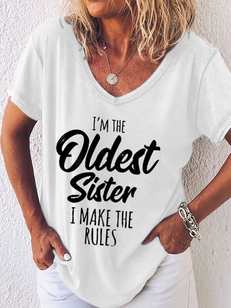 

Funny Sister Casual T-shirt, White, T-shirts