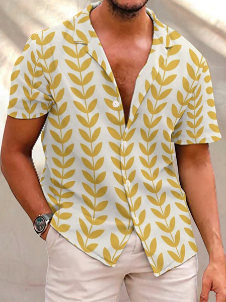 

Scandinavian Mid Century Pattern Yellow Art PrintShirts & Tops, Short Sleeves Shirts