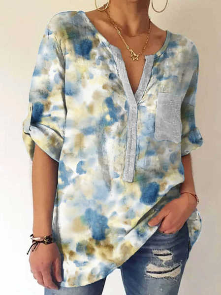 

Multicolored Casual Cotton Blends Shirts & Tops, Multicolor, Tops