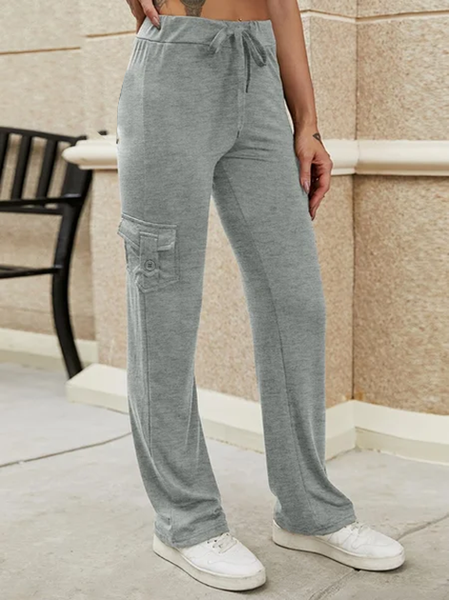 

Tinta unita Pantaloni, Grigio, Pants