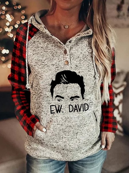 

Casual Loosen Hooded Sweatshirt, Gray, Sweatshirts & Hoodies