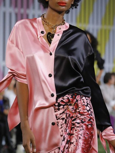 

Daily Long sleeve Statement Regular Fit Shirt, Pink, Blouses and Shirts