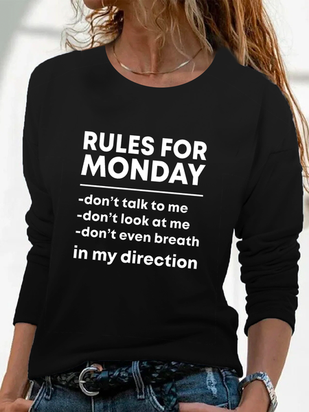 

Rules For Monday Funny Shirts Funny T Shirts, Black, T-Shirts