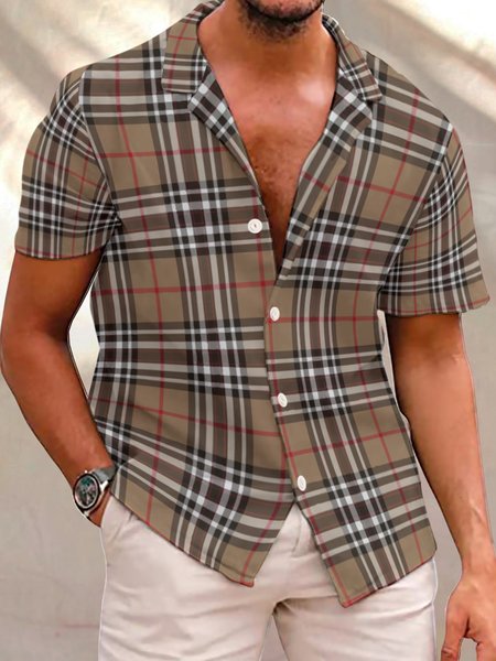 

Southdown Tartan Print Men's Shirts & Tops, As picture, Shirts