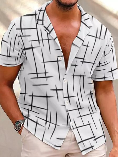 

Black And White Abstract Casual Shirts & Tops, Shirts
