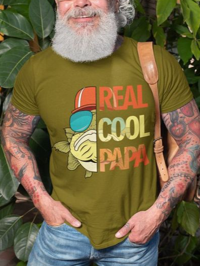 

Casual round neck text digital printing slim-fit pullover men's T-shirt, T-shirt