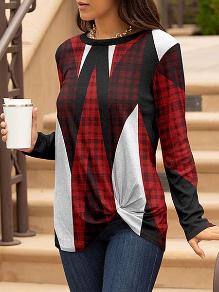 

Regular Fit Casual Color Block Grid Shirts & Tops, Multicolor, Tops