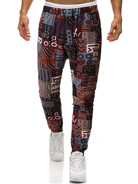 National Wind Restoring Ancient Ways is Cotton And linen leisure Foot Trousers, Navyblue, Men's pants