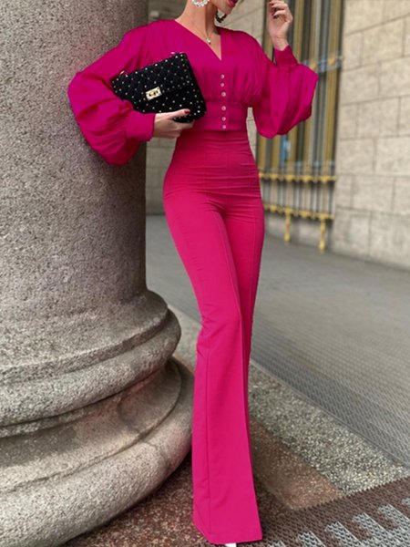 

Elegant Suits Top With Pants, Deep pink, Pants Set
