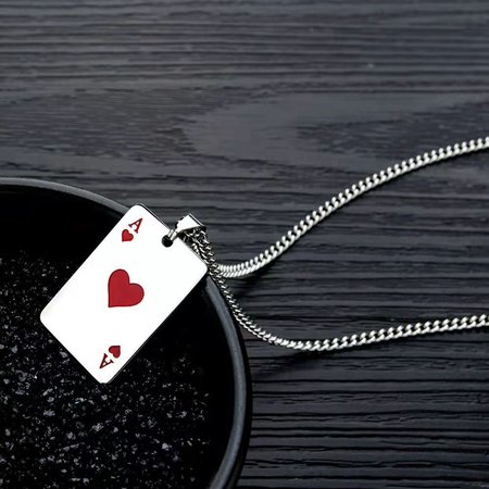 

Men And Women Personality Playing Card Necklace, Color2, Men's Accessories