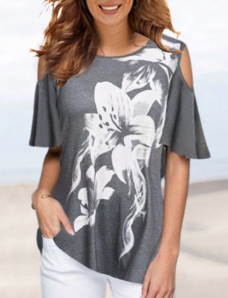 

Loosen Vintage Crew Neck Shirts & Tops, Gray, Tops
