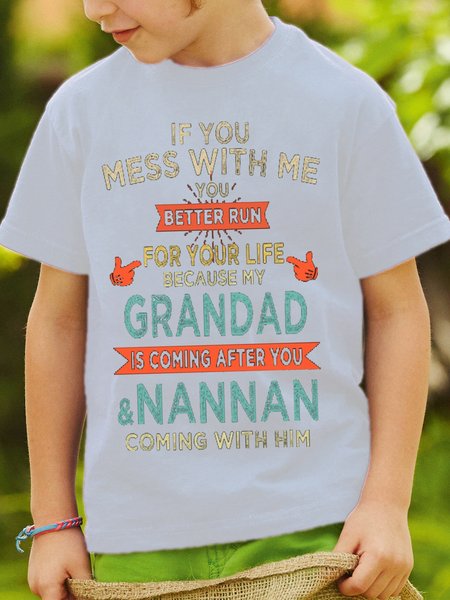 

If You Mess With Me You Better Run Youth T-shirt, White, Kids