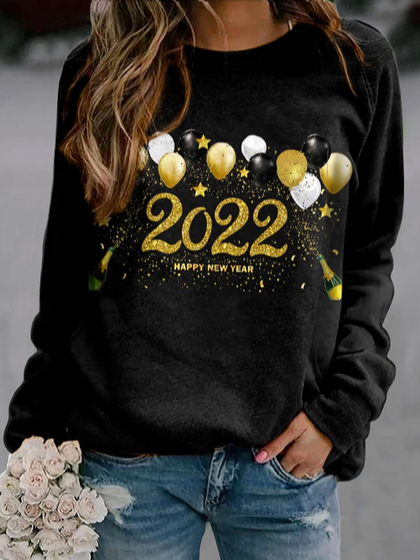 

Letter Casual Raglan Sleeve Loosen Sweatshirt, Black, Sweatshirts & Hoodies