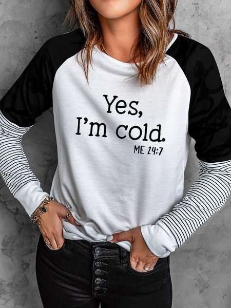 

Casual Round Letter Neck Regular Fit Shirts & Tops, White, Tops