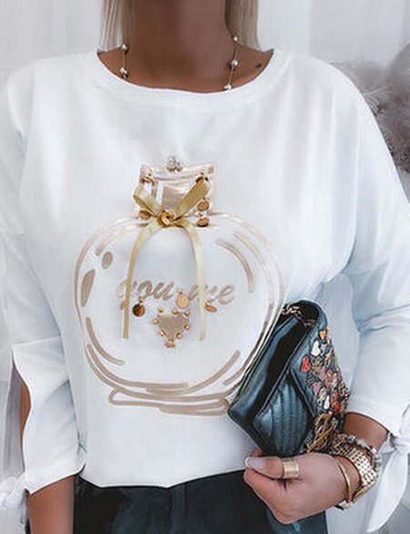 

Shirt Collar Vacation Shirts & Tops, White, Shirts & Blouses