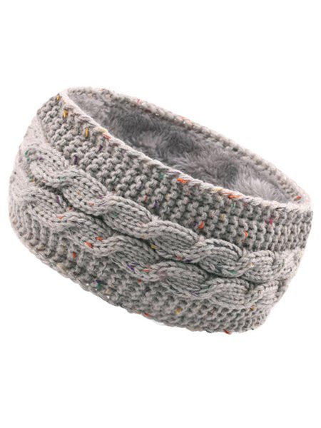 

Plush Wool Warm Knitted Sports Headband, Color5, Headwear